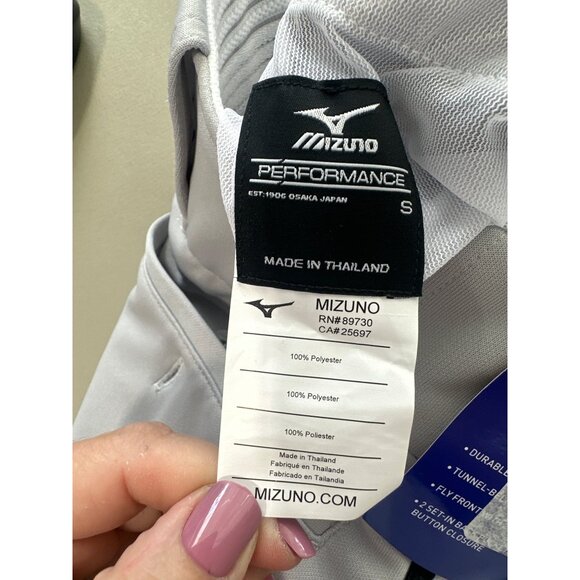 Mizuno Baseball Short Pants Adult Size Small Gray Black Polyester Sportswear NEW - Picture 5 of 6